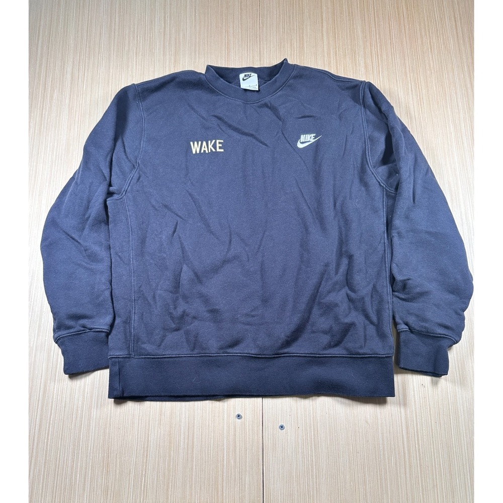 Nike‎ Wake Sweatshirt Mens Large Gray Sports Gym Training Crew Neck Pullover